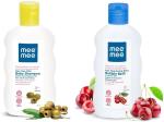 Meemee Foamy Baby Body Wash And ,Bubble Bath And Baby Mild Shampoo With Fruit Extracts, 400 Ml (Pack Of 2)