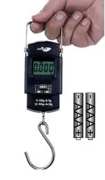 Ionix Electronic Portable Fishing Hook Type Digital LED Screen Luggage Weighing Scale, 50 kg, Black