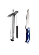 First Front Stainless Steel Regular Gas Lighter | Knife With Kitchen Vegetables Cutting Heavy Knife and Multicolour, Pack of 2