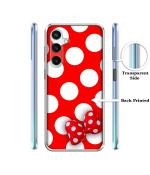 Casotec Red Polka Dots Printed Silicon Soft TPU Back Case Cover for Samsung Galaxy A15 5G