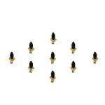 Comet Busters Black And Silver Stone Bindi With Gold Beads Bindi For Women