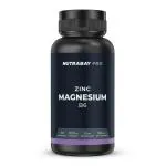 Nutrabay Pro Zinc + Magnesium + B6 (ZMA) - 500mg, 60 Caps Supplement Tablets 60 Caps