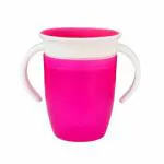 The Little Lookers Leak Proof/Spill Proof Transition Training Sipper/ 360 Degree Sippy Cups with Handles | Easy to Grip Miracle Cups for Toddlers/Kids/Children 207 ml/ 7 oz. (Pink)