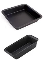 RefineMart Cake baking set of 2| Square Cake Pan | Bread moulds for baking | Nonstick carbon steel cake moulds for baking | Cake Tins for baking