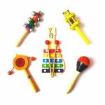 Channapatna Toys Wooden Roly Poly Balancing Dolls for Kids ( 1 Years+) - Set of 3 Pieces - Develops curiosity & Fine motor skills