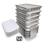 Alu-Freshh Food Storage Disposable Aluminium Foil Containers with Lid 750ML (Pack Of 25)