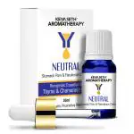 Keya Seth Aromatherapy?Neutral-Stomach Pain & Flatulence Control, Prevents Indigestion, Gastric Problem-Natural Therapeutic Essential Oil Blend Thyme & Chamomile | 10ml