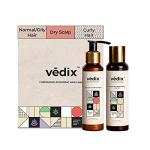 Vedix Ayurvedic Hair Care Combo Pack, Customized Anti Hair Fall Shampoo and Hair Oil for Normal/Oily Hair with Dry Scalp & Curly Hair - 200 ml
