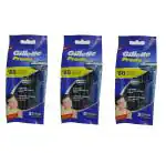 Gillette Presto 2 Blades Razor For Smoother Shaving - Pack Of 3