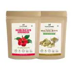 Humanveda Pure Multani Mitti with Hibiscus Powder for Hair & Face Care (200+100g=300g)
