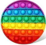 Buildream Pop it Fidget Toys, Push Bubble Fidget Sensory Toy,Autism(Square Rainbow) (Multicolor)