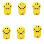 Krifton Plastic Self Adhesive Smiley Face Hooks
