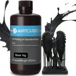 ANYCUBIC 3D Printer Resin, 405nm SLA UV-Curing Resin for LCD 3D Printing - 1L/Black