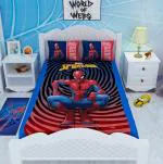 Marvel Spiderman Cotton Double Bedsheet Set- King Size