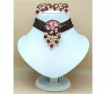 Gyaan Jewels Handmade Gold Plated Brass Earring and Necklace Set White (Women, Girls) (Pack of 1) Free Size