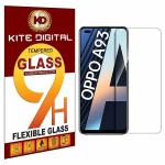 Kite Digital Oppo A93 Premium Tempered Glass Screen Protector Slim 9H Hard 2.5D with Full Installation Kit (Pack of 3)