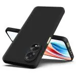 Fashionury Back Cover Case for Oppo A38 | Matte Soft Silicon Flexible | Camera Bump Protection | All Side Shock Proof Rubberised Back Case Cover for Oppo A38 4G (Black)