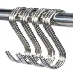 ASFUN Silver Stainless Steel, Cast Iron 3.25 inch S Shaped Hanging Hooks (pack of 6)