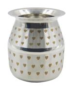 HOMORAA 22 Gauge Multipurpose Heavy Gauge Stainless Steel Marwadi Lota / Chambu (Pack Of 1)