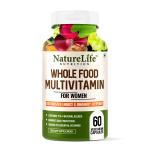 Nature Life Nutrition WholeFood Multivitamin for Women | Vitamins & Minerals| 30+ Super Food | 60 Veg Capsules | Immunity & Energy