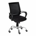 Da URBAN Boom 6 Black Mesh Medium Back Office Revolving Chair 50.8 cm x 45.72 cm x 109.22 cm