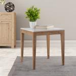 Metalsmith White Wooden Side Table For Living Room, Kitchen, Home And Office (Medium, Pack Of 1)