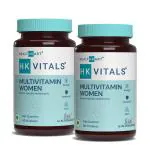 HealthKart HK Vitals Multivitamin for Women, With Zinc, Vitamin C, Vitamin D, Multiminerals & Ginseng Extract, Boosts Energy, Stamina & Skin Health, 120 Multivitamin Tablets