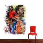 Divinedesigns Multicolor Vinyl Federrer, Nadal, Djokovic And Murray Wall Sticker