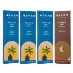 Havan by ABNT Agarbatti - 4 Box, Multiple Fragrances, Pratah -Grape Fruit & Mint; Saanjh -Woody & Earth, 80 Sticks, Charcoal & Sulphur Free, Pure Essential Oil Based, Havan_ P P P S