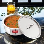 HAZEL Triply Stainless Steel Induction Bottom Tope With Stainless Steel Lid, 4.6 Litre, 23 cm