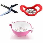 ODD M EVEN Quick Handy Cutter, Strainer and Chopper Kitchen Tool Set