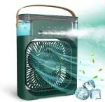Vitachef Portable-Ac-Mini-Cooler-Fan-for-Room-Cooling-Rechargeable-Fan-Portable-Ac-for-Home-Portable-Air-Conditioners-Water-Cooler-Mini-Ac-for-Room-Cooling-Mini-Humidifier-Purifier-Heavy-Flat-Squeeze(GREEN)