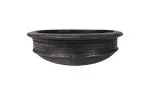 Sreeshylam Enterprises Hand Made Traditional Seasoned Clay Black Meen Chatti Pot / Cooking Pot / Cookware / Clay Pot / Fish Curry Pot (1.2 L, 05-Inch, Black)