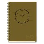 Navneet HQ| Hard Cover Notebook - Corporate Edge (Khaki) Wiro Bound and UV printing| Single Line| A5 Size - 21 cm x 14.8 cm| 192 Pages| Pack of 2