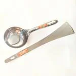 i WARE KkitchenCare Perfect Dosa Making Ladle & Turner Set of 2 (1 Turner, 1 Short Pour Ladle with Flat Base)