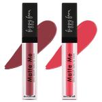 Fizzy Fern Long Lasting Matte Liquid Lipstick,Transferproof, Smudge Proof, ( 33 - Lavender Muse + 37 - Blushing Bloom, Each 6 ML)