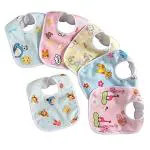 DESIGNESTYMulticolor Waterproof Baby Feeding Bibs with Tich Button - 0 - 30 Months ( Pack of 6 )