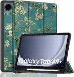 ProElite Cover for Samsung Galaxy Tab A9 Plus 11 inch case, Soft Flexible Flip Case Cover with S Pen Holder for Samsung Galaxy Tab A9+ 11 inch with Auto Sleep Wake [Recoil Series] - Flowers