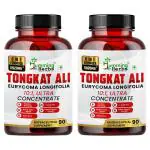 Humming Herbs Tongkat Ali Eurycoma Longifolia 6-in-1 Blend with Korean Ginseng, Horny Goat Weed, L-Arginine, Black Pepper Powder, and Beet Root for Men's Health- 90 Capsule - Pack of 2