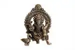 Kalarambh Brass Lord Vishwakarma Idol Murti Statue for Home Pooja Puja Mandir Table Decor Showpiece Gift Items Collectible Handicraft Art, Yellow, 3 x 1.8 x 4.3 Inch (L x W x H)