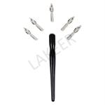 Lakeer Dip Pen for Calligraphy with 5 Different Nibs for Creative Writing (Black, 5 inch)