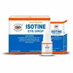Jagat Pharma Isotine Eye Drop |For Digital Screen Strain Redness Irritation Eye Pain Increased Screen Time Pollution|1 Box (10ml X 6 eye drops)