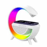 SARSA Smart Table Lamp with Wireless Charger, App Control,Sunrise WakeUp Light, RGB Lamp, Clock, Mini Bluetooth Speaker, Dimmable Night Light Lamp