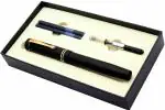 Ledos Black Ebonite Fountain Pen with Trims