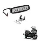 KOZDIKO 6 LED Rectangular Fog Light Bar Spot Beam White Light For Suzuki Burgman Street