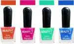 OUR Beauty Multicolor High Quality Quick Dry Long Lasting Hd Colors Nail Polish Pcs Vc19, 32 ml (Set Of 4)
