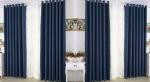 Indian Online Mall Blue-Lc Polyester Eyelet Curtain, 4X7Ft (Pack Of 4)RRPC
