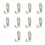 BTL Stainless Steel Door Hook - Wall Hook - Hook for Hanging Keys, Clothes, Towel | L Shape | Screws Included | Pack of 10 | BHK-2L