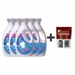 Taagror Easy Wash Liquid Detergent For Top Load And Front Load Washing Machine With Free 1 Pouch Descaler/Washing Machine Cleaner 1 Lt (Pack of 5)