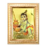 Hawai Gold Plated Bal Gopal Religious Golden Photo Frame for Worship Use cm SFDI130GLDFRM